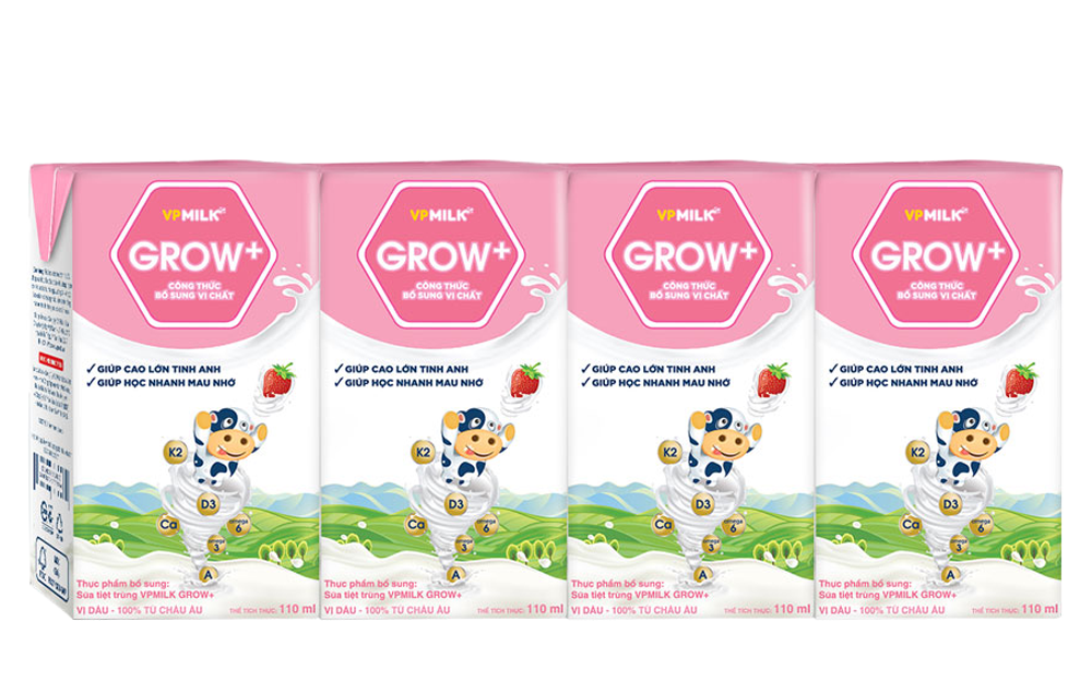 Grow + Dâu 110ml (48 hộp/thùng)